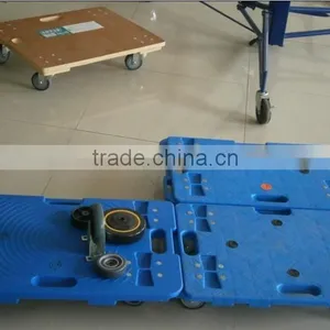 Folding Plastic Cart With Wheels thumbnail-1