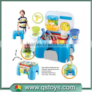 Funny Design Toys 2 in 1 Multi-function Gardening Tool Chair Playing Set for Kid thumbnail-1