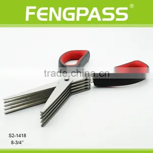 S2-1418 8-3/4 Inch Good New Plastic Handle With Layer Soft Grip Herb Scissors thumbnail-3