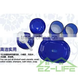 Best 5pcs High Quality Cool China Blue and White Bathroom Accessory Sets thumbnail-3