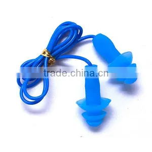 Highest Quality Swimming Soft Silicone Ear Plugs With PU String thumbnail-2