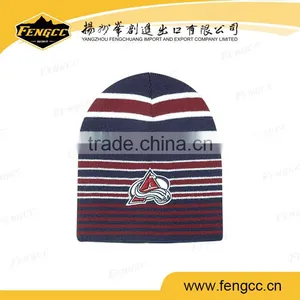 Jacquard Customized Football Team Embroidery Logo Knitted Hat thumbnail-2