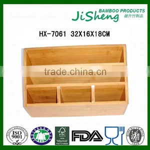 Fashion Design Bamboo Office Table Desktop Organizer thumbnail-1