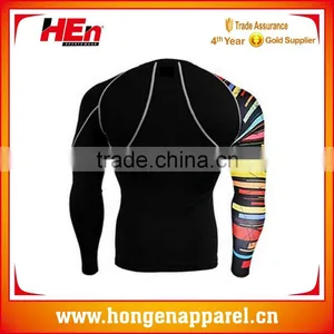 Hongen Apparel 2015 Men's Custom Sublimated Mma Rash Guard for Sale thumbnail-2