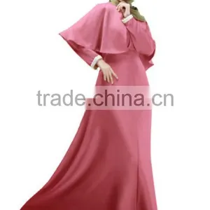 Abaya Islamic Muslim Cocktail Womens Long Sleeve Vintage Long Maxi Dress thumbnail-4