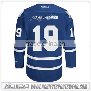 Wholesale Factory Custom Made High Quality Long Sleeves Low MOQ Blank Hockey Jersey thumbnail-4