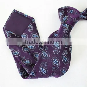 HD-T122 OEM New Design Men's 100% Natural Silk Woven Male Cashew Neck Tie thumbnail-1