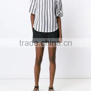 2016 High Quality Fancy Stripe Shirt Elegant Design OEM Service thumbnail-1