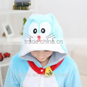 Flannel Cartoon Adult Animal Jumpsuit Animal Pajamas Jumpsuit Doraemon Design thumbnail-3