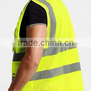 2017 Reflective Vest 3m Tapes Yellow Safety Vest thumbnail-5