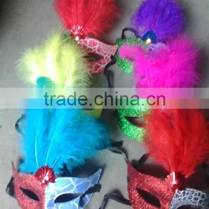 Feathered Venetian Party Mask for Sale thumbnail-1