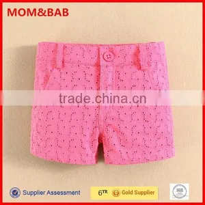 Latest High Quality Mom and Bab Branded Girls Shorts Woven Design thumbnail-1