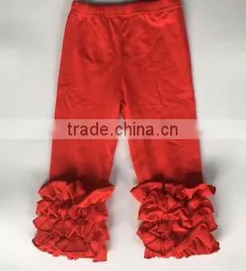 2017 Latest Kids Wear Leggings Custom Cheap Baby Clothes Cotton Ruffle Wholesale Girl Fashion Jogger Pants thumbnail-3