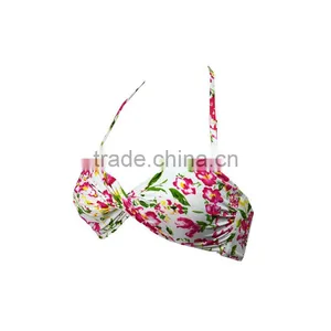 Wholesale Flower Sublimation Printed Slim Fit Bikinis Woman Swimwear thumbnail-4