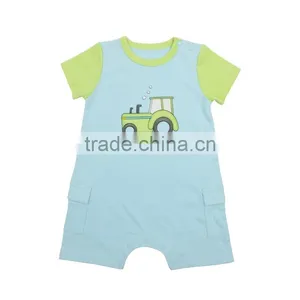 Summer Cool Baby Organic Romper Short Sleeve Kids Knitted Romper thumbnail-1