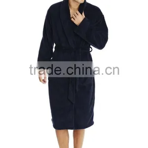 Long Sleeves Plain Warm Men Fleece Pyjamas thumbnail-1