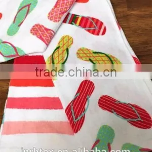 Set of Colorful Sandals & Stripes Gourmet 100% Cotton Kitchen Tea Towels thumbnail-2