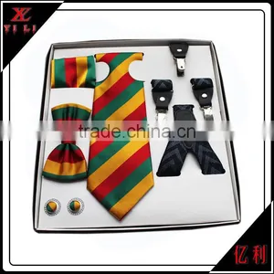 Hight Quality Wedding Gift Polyester Woven Suspender Set thumbnail-3
