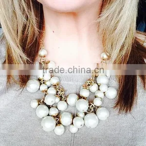 Wholesale 2014 Fashion Cluster Pearl Necklace thumbnail-1