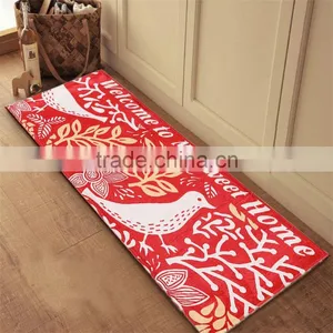 2017 High Quality Lovely Durable Home Bedroom Washable Carpet Bird Pattern Skid Resistance Water Absorption Bathroom Floor Mat thumbnail-4