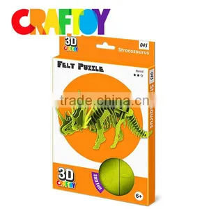 Boy Toy Art & Craft Kit Stegosaurus 3D Felt Puzzle thumbnail-1