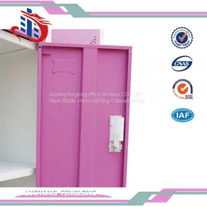 High Quality Pink 9 Door Storage Locker Use in Gym/school/home Made in China thumbnail-5