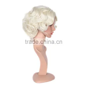 Large Stocks! White Short Hair Wig, Short White Cosplay Wig, Fashion Spiky Hair Wigs thumbnail-3