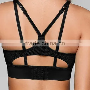 Womens Sexy Strappy Yoga Padded Racerback Sport Bras thumbnail-4
