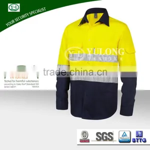 China EN20471 Cvc Cotton/polyester 60/40 Orange Reflective 3M High Vis Jacket thumbnail-3