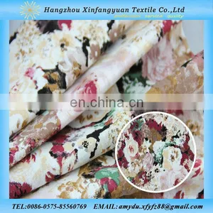 Fashion Flowers Design Printed Cotton Linen Fabric thumbnail-1