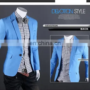 2017 Latest Fashion Western Formal Wear For Men Six Color Casual Slim Fit One Button Suit Blazer Coat Jackets thumbnail-5