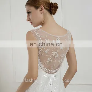 EB2697 Hot Top Heavy Beaded See Through Back Mermaid Wedding Dress thumbnail-3