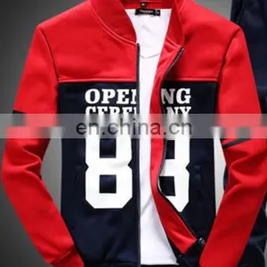 2017 New High Quality 100% Cotton Stand Collar Fashion Casual Men's Fleece Jacket thumbnail-2