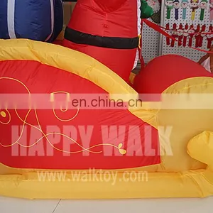 210cm Advrtising Inflatable Christmas Old Man Santa Claus on Christmas Elk Sleigh thumbnail-5