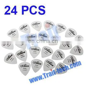Cheap Wholesale 24pcs 0.3mm Smooth Stainless Steel Guitar Pick Sheet Paypal Accept thumbnail-1