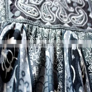 Front Embroidery and Paisley Print Komono Blouse For Women thumbnail-4