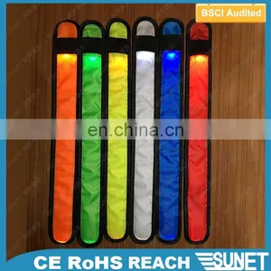 New Products 2017 Safe Running High Reflective Light LED Slap Bracelets Arm Band thumbnail-5