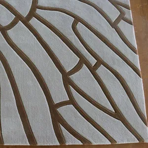 Wool And Acrylic Radial Pattern Rug Industrial Style thumbnail-3