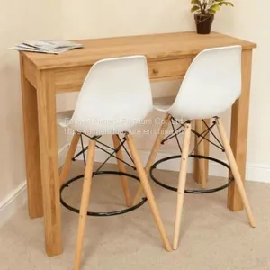 Cheap Living Room Furniture Wooden Legs Use PP Seat Bar Chair thumbnail-3