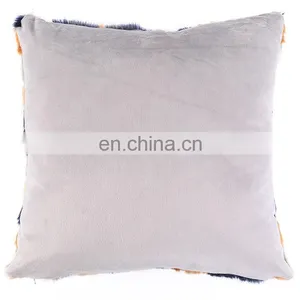 Oeko-Tex Certified Fluffy Flame Retardant Square Colorful Long Hair Faux Fur Cushion Cover Pillow Case thumbnail-5
