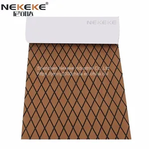 NEKEKE 6mm Light Brown + Black + Diamond on Surface Boat Yacht Marine EVA Deck Foam Sheet Composite Outdoor Decking thumbnail-1