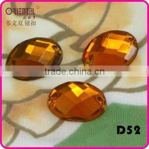 2holes Dyeable Decorative Oval Shaped Taiwan Acrylic Stone thumbnail-2