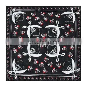 Factory Multi Color Square Cotton Sport Head Kerchief For Sale Polyester Square Designer Bandanas Headband Custom Logo thumbnail-4