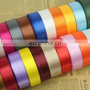 Wholesale Factory Large Stocked Custom Solid 196 Color 3-100 mm Wide Single Double Face Polyester Satin Christmas Ribbon Roll thumbnail-5