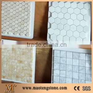Calacatta Gold Marble Mosaic Wall thumbnail-1
