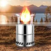 Outdoor Stainless Steel Wood Use Portable Folding Campin Stove thumbnail-3