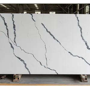 Code：6216，Calacatta Artificial Stone Quartz Slab Kitchen Countertops thumbnail-1