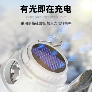 Outdoor Solar Charging Bubble Lamp Waterproof Multifunctional Camping Lamp Night Market Street Stand Lamp Emergency Charging Camping Lamp thumbnail-2