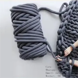 Wholesale 100% Colors Needle Felting Wool Fibre Chunky Knitting Roving Yarn thumbnail-1