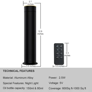 Luxury Tower Scent Machine Strong Home Full Aluminum 150ml Essential Oil Diffuser thumbnail-5